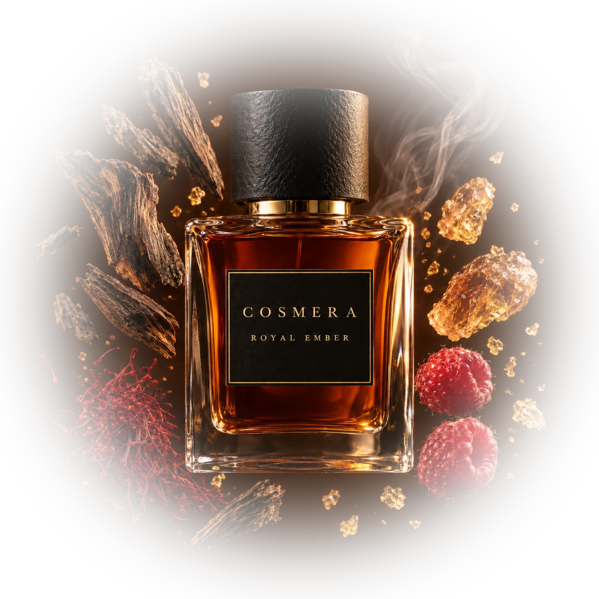 The four Cosmera collections: Oud, Botanica, Noir and Éclat